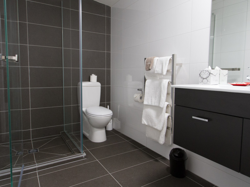 large studio bathroom